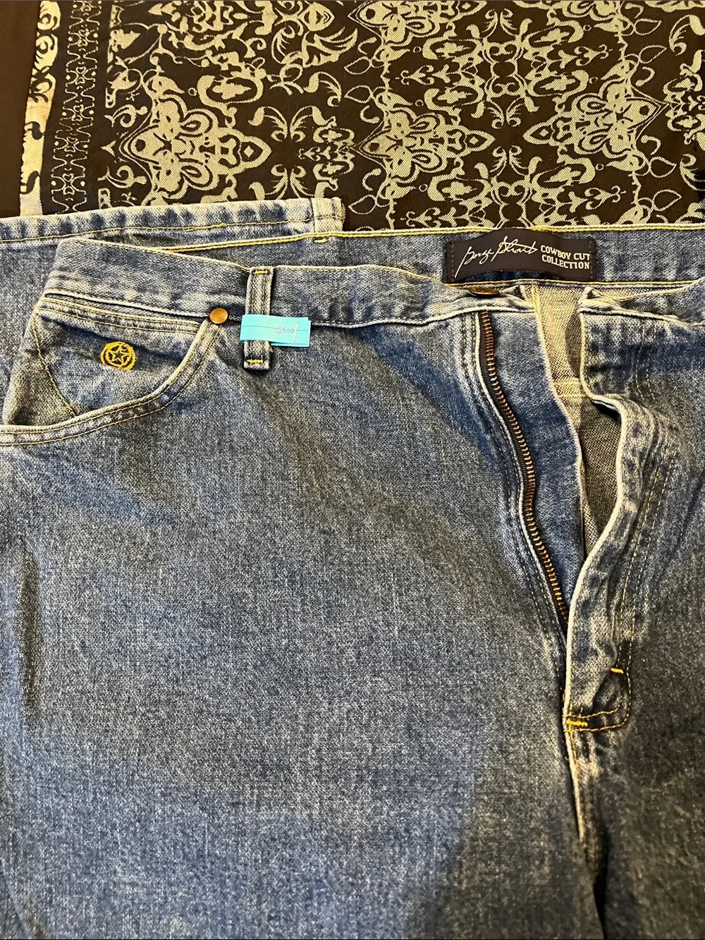 Wrangler George Strait Men's Light Blue Straight Jeans